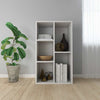 Weißes Bücherregal/Kommode Lazaruc 50x25x80cm (Holz)