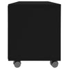 Schwarzer TV-Schrank mit Rollen Abdisa 90x35x35cm (Holz)