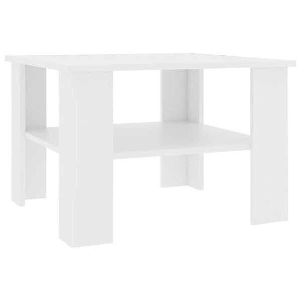 Weißer Couchtisch Ferdinando 60x60x42cm (Holz)