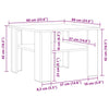 Weißer Couchtisch Ferdinando 60x60x42cm (Holz)