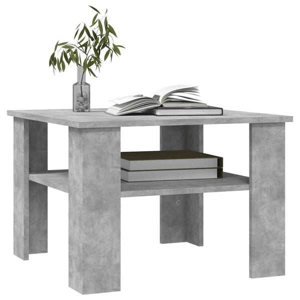 Betongrauer Couchtisch Ferdinando 60x60x42cm (Holz)