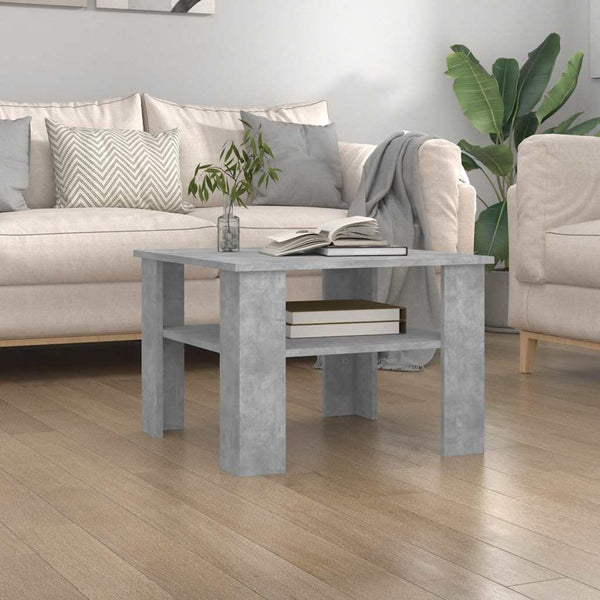 Betongrauer Couchtisch Ferdinando 60x60x42cm (Holz)