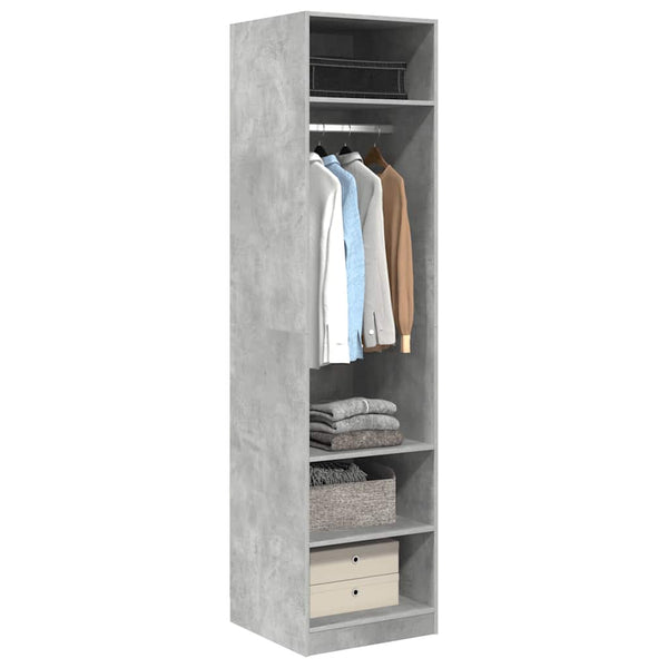 Kleiderschrank Onal betongrau 50x50x200cm (Holz)