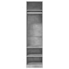 Kleiderschrank Onal betongrau 50x50x200cm (Holz)