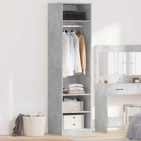 Kleiderschrank Onal betongrau 50x50x200cm (Holz)