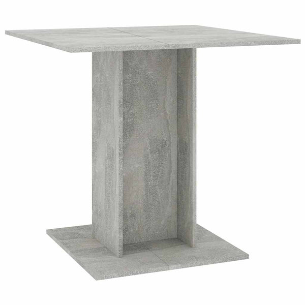 Betongrauer Esstisch Niculaiu 80x80x75cm (Holz)