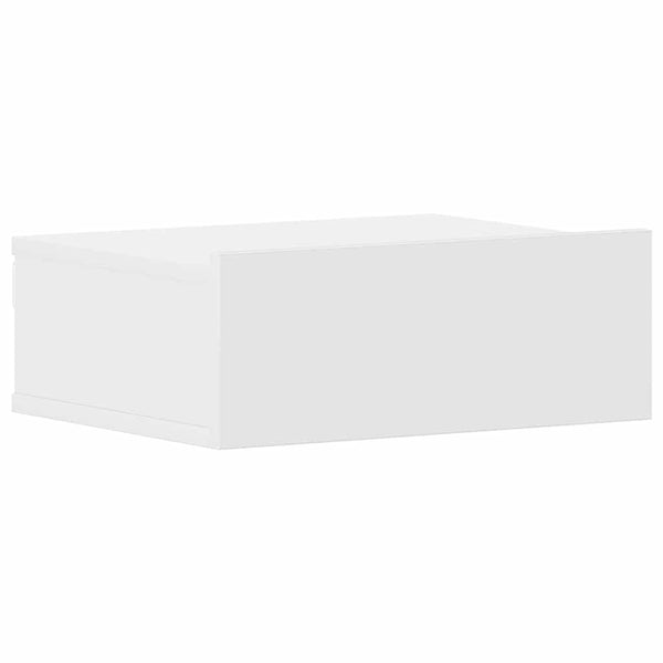 Weiße Nachttische Saif schwebend 40x30x15cm (2 Stück Holz)