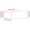 Nachttisch schwebend Sonoma Eiche Saif 40x30x15cm (Holz)