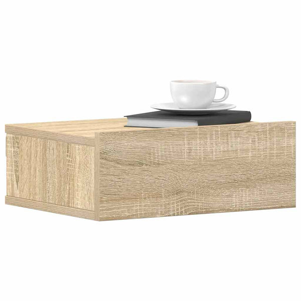 Nachttisch schwebend Sonoma Eiche Saif 40x30x15cm (Holz)