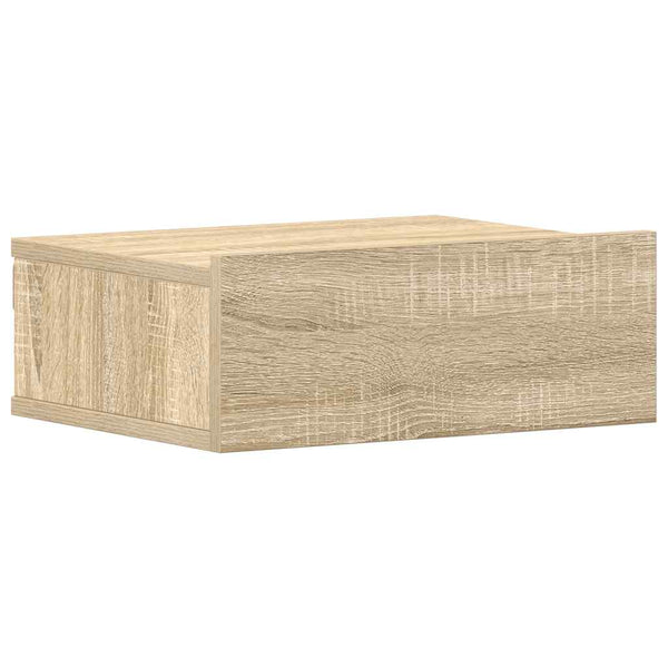 Sonoma Eiche schwebende Nachttische Saif 40x30x15cm (2 Stück, Holz)