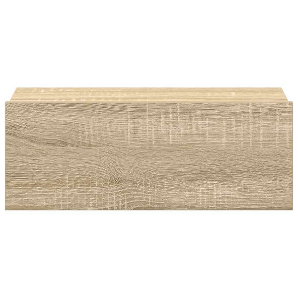 Sonoma Eiche schwebende Nachttische Saif 40x30x15cm (2 Stück, Holz)