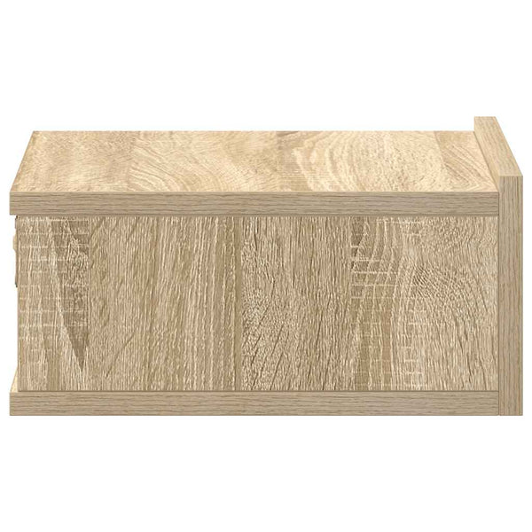 Sonoma Eiche schwebende Nachttische Saif 40x30x15cm (2 Stück, Holz)