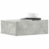 Betoninharmaa kelluvat yöpöydät Saif 40x30x15cm (2 kpl puinen)