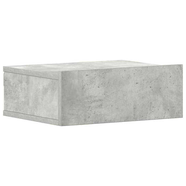 Betoninharmaa kelluvat yöpöydät Saif 40x30x15cm (2 kpl puinen)