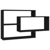 Schwarze Wandregale Micut 104x20x58,5cm (Holz)