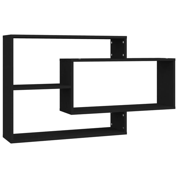 Schwarze Wandregale Micut 104x20x58,5cm (Holz)