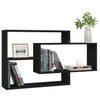 Schwarze Wandregale Micut 104x20x58,5cm (Holz)