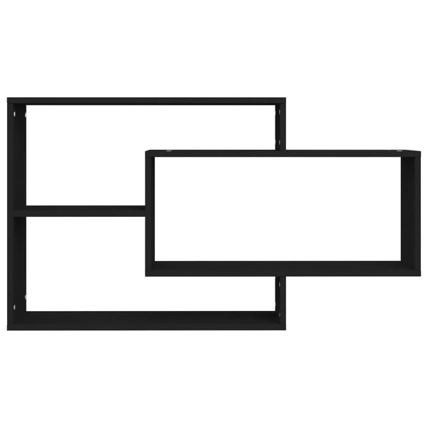 Schwarze Wandregale Micut 104x20x58,5cm (Holz)