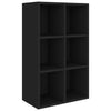 Schwarzes Bücherregal/Kommode Anasztaszia 66x30x98cm (Spanplatte)