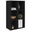 Schwarzes Bücherregal/Kommode Anasztaszia 66x30x98cm (Spanplatte)