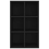 Schwarzes Bücherregal/Kommode Anasztaszia 66x30x98cm (Spanplatte)