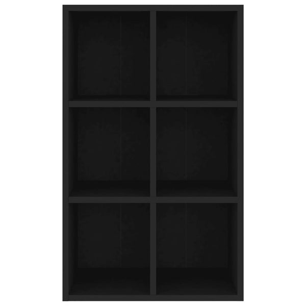 Schwarzes Bücherregal/Kommode Anasztaszia 66x30x98cm (Spanplatte)