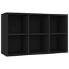 Schwarzes Bücherregal/Kommode Anasztaszia 66x30x98cm (Spanplatte)