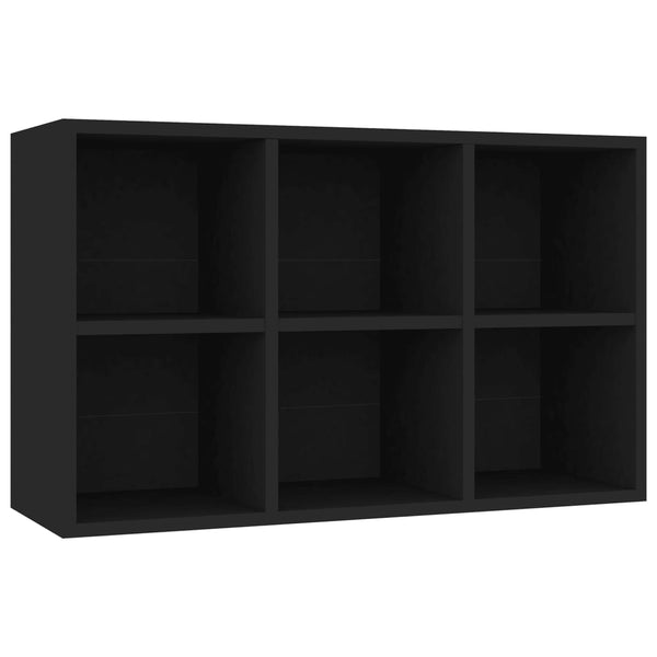 Schwarzes Bücherregal/Kommode Anasztaszia 66x30x98cm (Spanplatte)