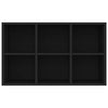 Schwarzes Bücherregal/Kommode Anasztaszia 66x30x98cm (Spanplatte)