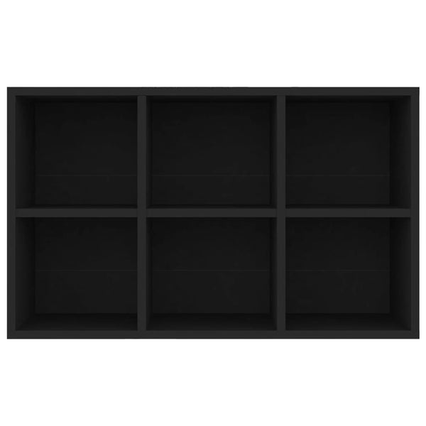 Schwarzes Bücherregal/Kommode Anasztaszia 66x30x98cm (Spanplatte)