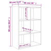 Schwarzes Bücherregal/Kommode Anasztaszia 66x30x98cm (Spanplatte)