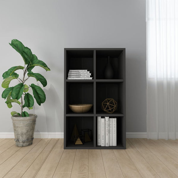 Schwarzes Bücherregal/Kommode Anasztaszia 66x30x98cm (Spanplatte)