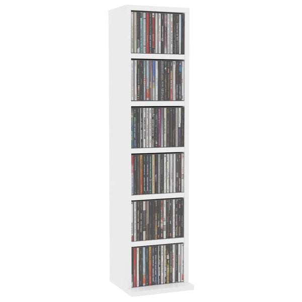 CD-Regal Valyana in Weiß 21x20x88cm (Holz)