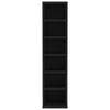 Schwarzes CD-Regal Valyana 21x20x88cm (Holz)