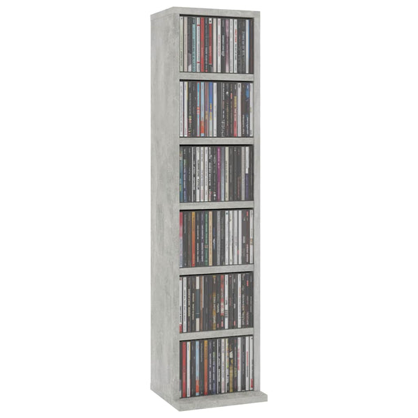 CD-Regal Valyana in Betonoptik 21x20x88cm (Holz)