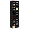 Schwarzer Schuhschrank Delfina 54x34x183cm (Spanplatte)