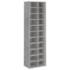 Schuhschrank Delfina 54x34x183cm in Betongrau (Spanplatte)