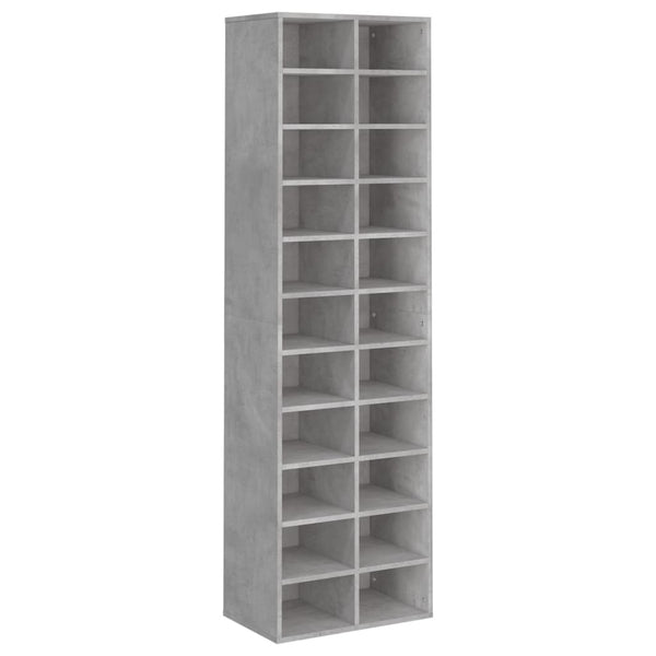 Schuhschrank Delfina 54x34x183cm in Betongrau (Spanplatte)