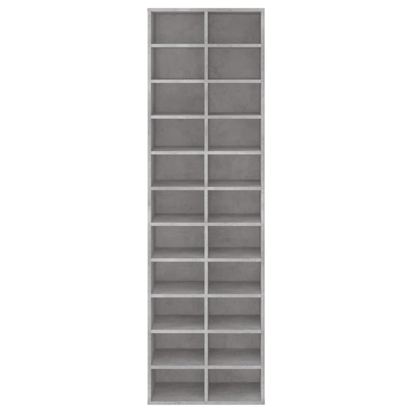 Schuhschrank Delfina 54x34x183cm in Betongrau (Spanplatte)