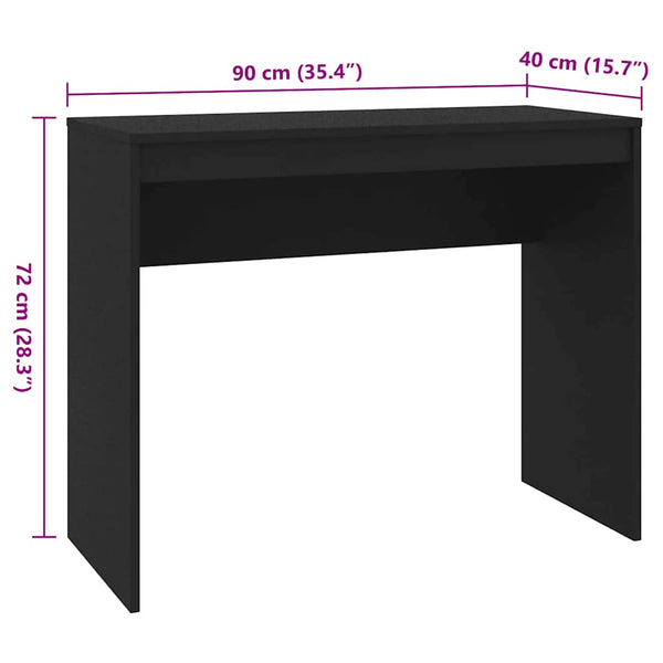 Schreibtisch Nelli, Schwarz, 90x40x72cm (Holz)