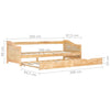 Schlafsofa Gestell Zinisoara 90x200cm (Kiefer)