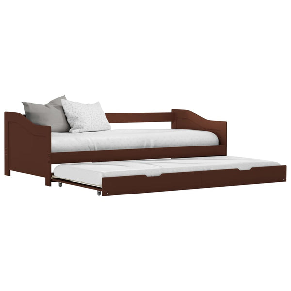 Dunkelbraunes Schlafsofa-Gestell Zinisoara 90x200cm (Kiefer)