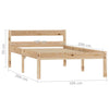 Bettgestell Mazare 100x200cm (Kiefer)