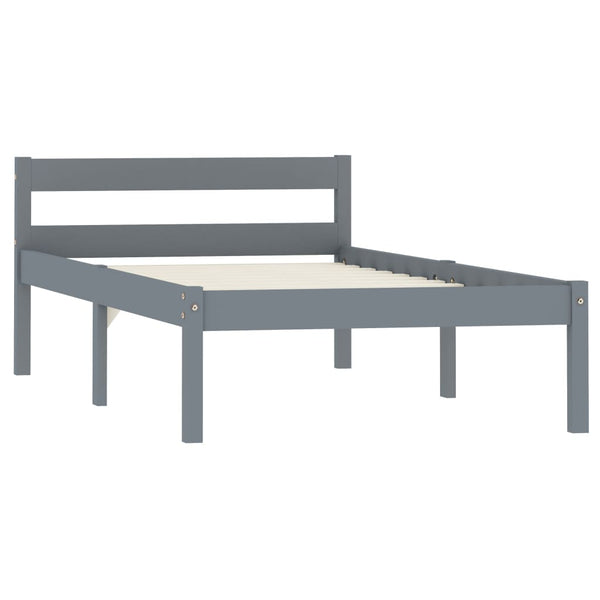 Bettgestell Mazare grau 90x200cm (Kiefer)