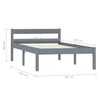 Bettgestell Mazare grau 90x200cm (Kiefer)