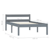 Graues Bettgestell Mazare 100x200cm (Kiefer)