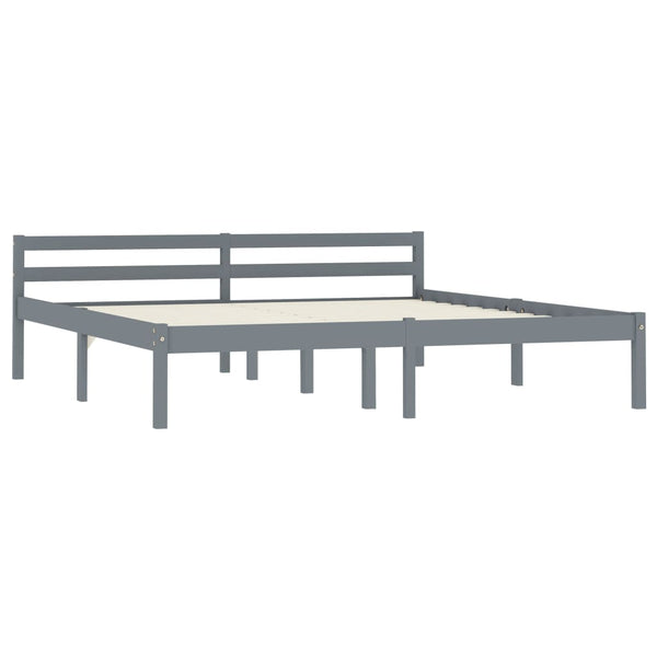 Bettgestell Mazare 160x200cm, Grau (Kiefer)