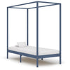 Graues Himmelbett Cristofora 90x200cm (Kiefer)