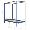 Graues Himmelbett Cristofora 90x200cm (Kiefer)