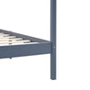 Graues Himmelbett Cristofora 100x200cm (Kiefer)